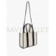 BALENCIAGA WHITE NEO NAVY S LEATHER-TRIMMED CANVAS TOTE BAG  BALENCIAGA  MATCHESFASHION US (28.4*20.8*11.4cm)