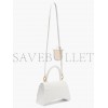 BALENCIAGA WHITE HOURGLASS S CROCODILE-EFFECT LEATHER BAG  BALENCIAGA  MATCHESFASHION US (22.5*15*10cm)