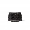 BALENCIAGA BLACK CRUSH S QUILTED CREASED-LEATHER SHOULDER BAG  BALENCIAGA  MATCHESFASHION US (25.5*15*6.4cm)