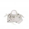 BALENCIAGA WHITE NEO CLASSIC CITY CROCODILE-EFFECT LEATHER BAG  BALENCIAGA  MATCHESFASHION US (22*14*9cm)