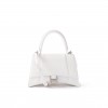 BALENCIAGA WHITE HOURGLASS S CROCODILE-EFFECT LEATHER BAG  BALENCIAGA  MATCHESFASHION US (22.8*15.2*9cm)