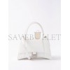 BALENCIAGA WHITE HOURGLASS S CROCODILE-EFFECT LEATHER BAG  BALENCIAGA  MATCHESFASHION US (22.8*15.2*9cm)