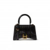 BALENCIAGA BLACK HOURGLASS XS CROCODILE-EFFECT LEATHER BAG  BALENCIAGA  MATCHESFASHION US (19*12.1*7.6cm)