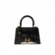 BALENCIAGA BLACK HOURGLASS XS CROCODILE-EFFECT LEATHER BAG  BALENCIAGA  MATCHESFASHION US (19*12.1*7.6cm)