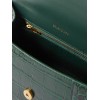 BALENCIAGA GREEN HOURGLASS S CROCODILE-EFFECT LEATHER BAG  BALENCIAGA  MATCHESFASHION US (22.5*15*10cm)