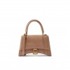 BALENCIAGA BEIGE HOURGLASS S CROCODILE-EFFECT LEATHER BAG  BALENCIAGA  MATCHESFASHION US (22.5*13.4*9.5cm)