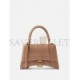 BALENCIAGA BEIGE HOURGLASS S CROCODILE-EFFECT LEATHER BAG  BALENCIAGA  MATCHESFASHION US (22.5*13.4*9.5cm)