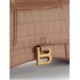 BALENCIAGA BEIGE HOURGLASS S CROCODILE-EFFECT LEATHER BAG  BALENCIAGA  MATCHESFASHION US (22.5*13.4*9.5cm)