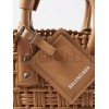 BALENCIAGA BEIGE BISTRO XS WOVEN FAUX-LEATHER BASKET BAG  BALENCIAGA  MATCHESFASHION US (35.5*21*11cm)