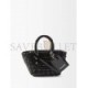 BALENCIAGA BLACK BISTRO XXS WOVEN FAUX-LEATHER BASKET BAG  BALENCIAGA  MATCHESFASHION US (16*14.5*7.5cm)