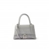 BALENCIAGA GREY HOURGLASS S CROCODILE-EFFECT LEATHER BAG  BALENCIAGA  MATCHESFASHION US (22.5*14*10cm)