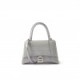 BALENCIAGA GREY HOURGLASS S CROCODILE-EFFECT LEATHER BAG  BALENCIAGA  MATCHESFASHION US (22.5*14*10cm)