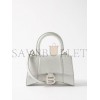 BALENCIAGA SILVER HOURGLASS XS GLITTER FAUX-LEATHER BAG  BALENCIAGA  MATCHESFASHION US (19*12*6.6cm)