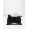 BALENCIAGA BLACK DOWNTOWN CROCODILE-EFFECT CROSS-BODY BAG  BALENCIAGA  MATCHESFASHION US (32*19*4.5cm)