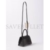 BALENCIAGA BLACK HOURGLASS S CROCODILE-EFFECT LEATHER BAG  BALENCIAGA  MATCHESFASHION US (22.5*15*10cm)