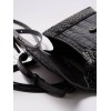 BALENCIAGA BLACK HOURGLASS S CROCODILE-EFFECT LEATHER BAG  BALENCIAGA  MATCHESFASHION US (22.5*15*10cm)