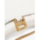 BALENCIAGA WHITE HOURGLASS CROCODILE-EFFECT LEATHER CROSS-BODY BAG  BALENCIAGA  MATCHESFASHION US (19.8*12.1*5cm)