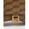 BALENCIAGA BEIGE HOURGLASS S BB-PRINT COATED CANVAS BAG  BALENCIAGA  MATCHESFASHION US (22.5*15*10cm)