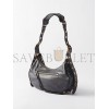 BALENCIAGA BLACK LE CAGOLE S CRACKLED-LEATHER SHOULDER BAG  BALENCIAGA  MATCHESFASHION US (34.2*19*8.3cm)