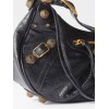 BALENCIAGA BLACK LE CAGOLE S CRACKLED-LEATHER SHOULDER BAG  BALENCIAGA  MATCHESFASHION US (34.2*19*8.3cm)