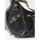 BALENCIAGA BLACK LE CAGOLE S CRACKLED-LEATHER SHOULDER BAG  BALENCIAGA  MATCHESFASHION US (34.2*19*8.3cm)