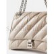 BALENCIAGA BEIGE CRUSH MEDIUM CREASED-LEATHER SHOULDER BAG  BALENCIAGA  MATCHESFASHION US (32*18*11cm)