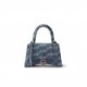 BALENCIAGA BLUE HOURGLASS MONOGRAMMED DENIM BAG  BALENCIAGA  MATCHESFASHION US (22.5*13.4*9.5cm)