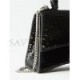 BALENCIAGA BLACK HOURGLASS XS SEQUINNED HANDBAG  BALENCIAGA  MATCHESFASHION US (19*12.1*7.6cm)