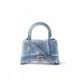 BALENCIAGA BLUE HOURGLASS XS DENIM HANDBAG  BALENCIAGA  MATCHESFASHION US (19*12.1*7.6cm)