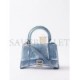 BALENCIAGA BLUE HOURGLASS XS DENIM HANDBAG  BALENCIAGA  MATCHESFASHION US (19*12.1*7.6cm)