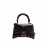 BALENCIAGA BLACK HOURGLASS MINI CROCODILE-EFFECT LEATHER BAG  BALENCIAGA  MATCHESFASHION US (12*8.5*4.3cm)