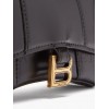 BALENCIAGA BLACK HOURGLASS MINI CROCODILE-EFFECT LEATHER BAG  BALENCIAGA  MATCHESFASHION US (12*8.5*4.3cm)