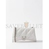 BALENCIAGA WHITE CRUSH S QUILTED CREASED-LEATHER CROSS-BODY BAG  BALENCIAGA  MATCHESFASHION US (21.5*11*5cm)