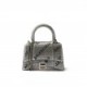 BALENCIAGA SILVER HOURGLASS XS CRYSTAL-EMBELLISHED LEATHER BAG  BALENCIAGA  MATCHESFASHION US (19*12*6.6cm)