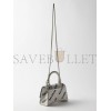 BALENCIAGA SILVER HOURGLASS XS CRYSTAL-EMBELLISHED LEATHER BAG  BALENCIAGA  MATCHESFASHION US (19*12*6.6cm)