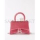 BALENCIAGA PINK HOURGLASS XS SEQUIN-LEATHER HANDBAG  BALENCIAGA  MATCHESFASHION US (19*12.1*7.6cm)