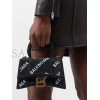 BALENCIAGA BLACK HOURGLASS XS CRYSTAL-EMBELLISHED HANDBAG  BALENCIAGA  MATCHESFASHION US (19*12*6.6cm)