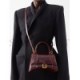 BALENCIAGA RED HOURGLASS S CROCODILE-EFFECT LEATHER BAG  BALENCIAGA  MATCHESFASHION US (22.5*14.5*10cm)