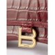 BALENCIAGA RED HOURGLASS S CROCODILE-EFFECT LEATHER BAG  BALENCIAGA  MATCHESFASHION US (22.5*14.5*10cm)