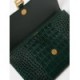 BALENCIAGA GREEN HOURGLASS CROC-EMBOSSED LEATHER POUCH  BALENCIAGA  MATCHESFASHION US (27*16cm)