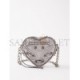 BALENCIAGA SILVER LE CAGOLE HEART METALLIC-LEATHER CROSS-BODY BAG  BALENCIAGA  MATCHESFASHION US (16*14*4cm)