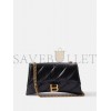 BALENCIAGA BLACK CRUSH XS QUILTED-LEATHER CROSS-BODY BAG  BALENCIAGA  MATCHESFASHION US (21.5*11*5cm)