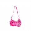 BALENCIAGA PINK LE CAGOLE XS RUFFLED SPANDEX SHOULDER BAG  BALENCIAGA  MATCHESFASHION US (25*15.2*6cm)