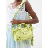 BALENCIAGA YELLOW NEO CAGOLE XS STUDDED LEATHER CROSS-BODY BAG  BALENCIAGA  MATCHESFASHION US (25.1*16*11cm)