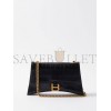 BALENCIAGA BLACK CRUSH XS CROCODILE-EFFECT LEATHER CROSS-BODY BAG  BALENCIAGA  MATCHESFASHION US (21.5*11*5cm)