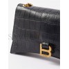 BALENCIAGA BLACK CRUSH XS CROCODILE-EFFECT LEATHER CROSS-BODY BAG  BALENCIAGA  MATCHESFASHION US (21.5*11*5cm)