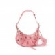 BALENCIAGA PINK LE CAGOLE XS CRINKLED-LEATHER SHOULDER BAG  BALENCIAGA  MATCHESFASHION US (25.6*11.4*7.3cm)