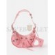 BALENCIAGA PINK LE CAGOLE XS CRINKLED-LEATHER SHOULDER BAG  BALENCIAGA  MATCHESFASHION US (25.6*11.4*7.3cm)