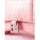 BALENCIAGA PINK HOURGLASS S CROCODILE-EFFECT LEATHER BAG  BALENCIAGA  MATCHESFASHION US (22.5*14.5*10cm)