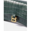 BALENCIAGA GREEN CRUSH XS CROCODILE-EFFECT LEATHER CROSS-BODY BAG  BALENCIAGA  MATCHESFASHION US (21.5*11*5cm)